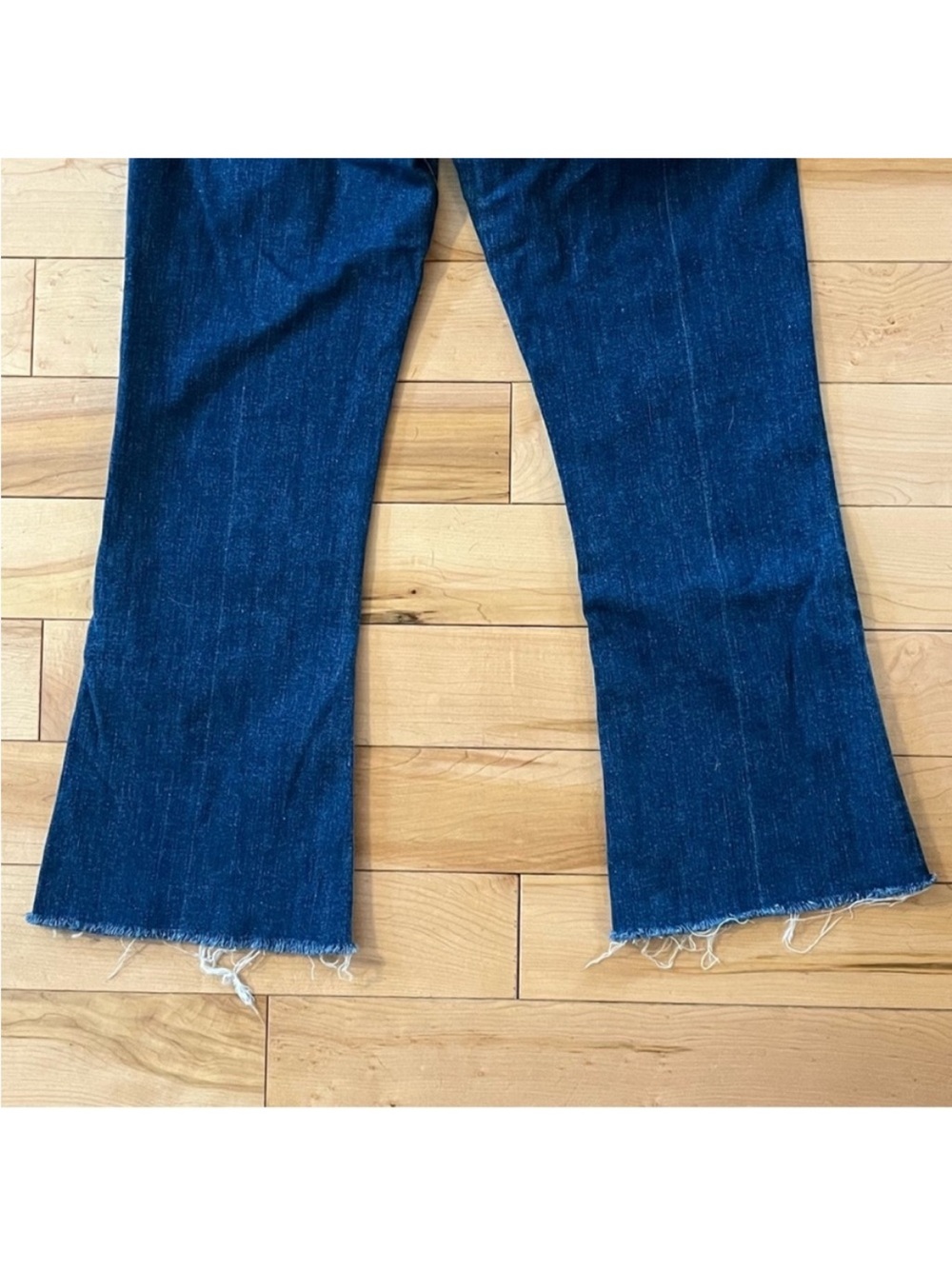 FRAME DENIM Le High Flare Raw Hem Crop in Neosho size 29 - Picture 11 of 12